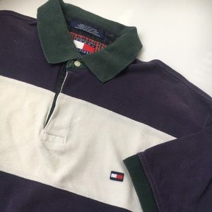 Vintage Tommy Hilfiger Striped Polo Shirt